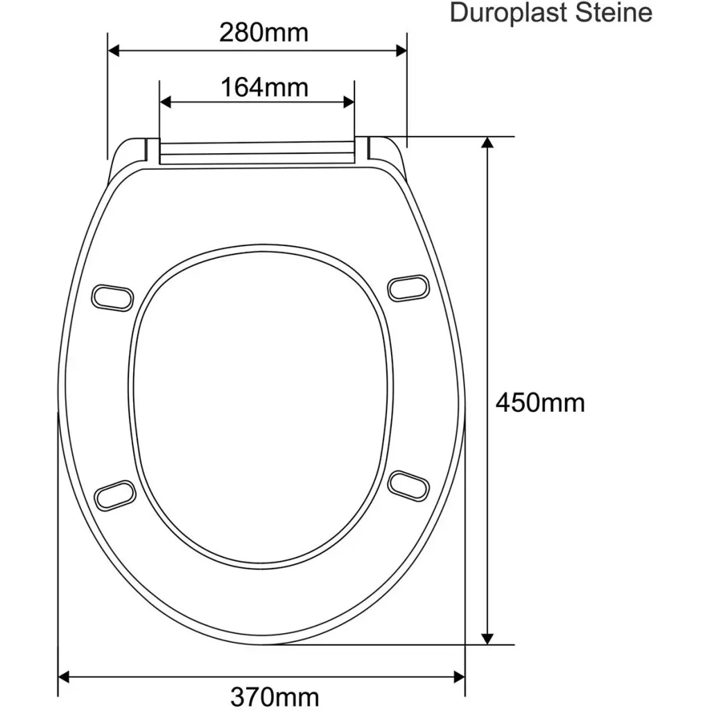 Duroplast toilet seat blocks