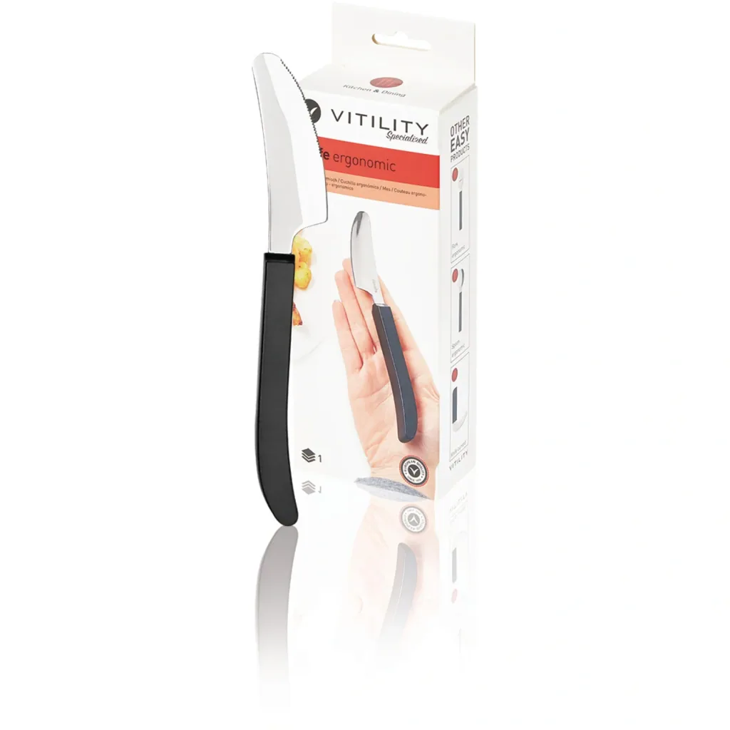 Cutlery - Knife Ergonomic Black/Aluminum