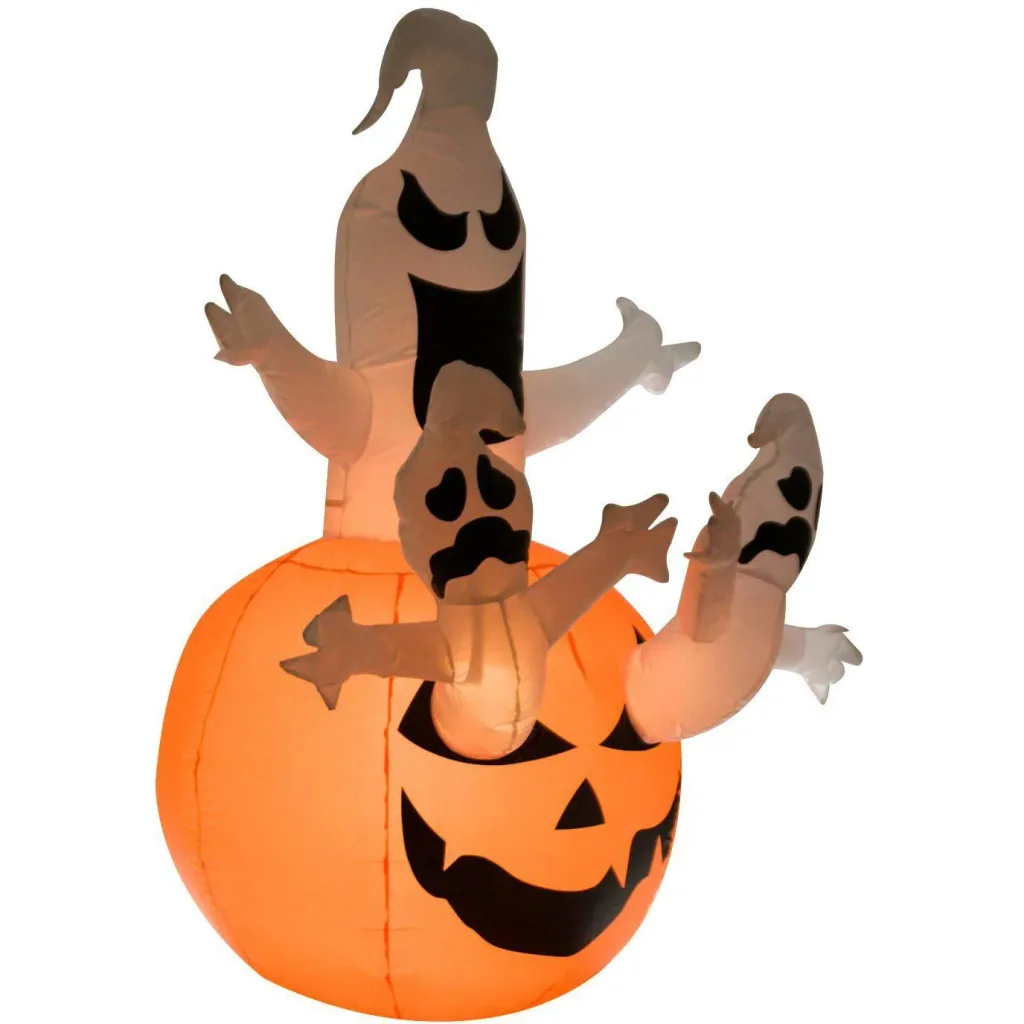 Inflatable pumpkin with ghosts Halloween decoration LED