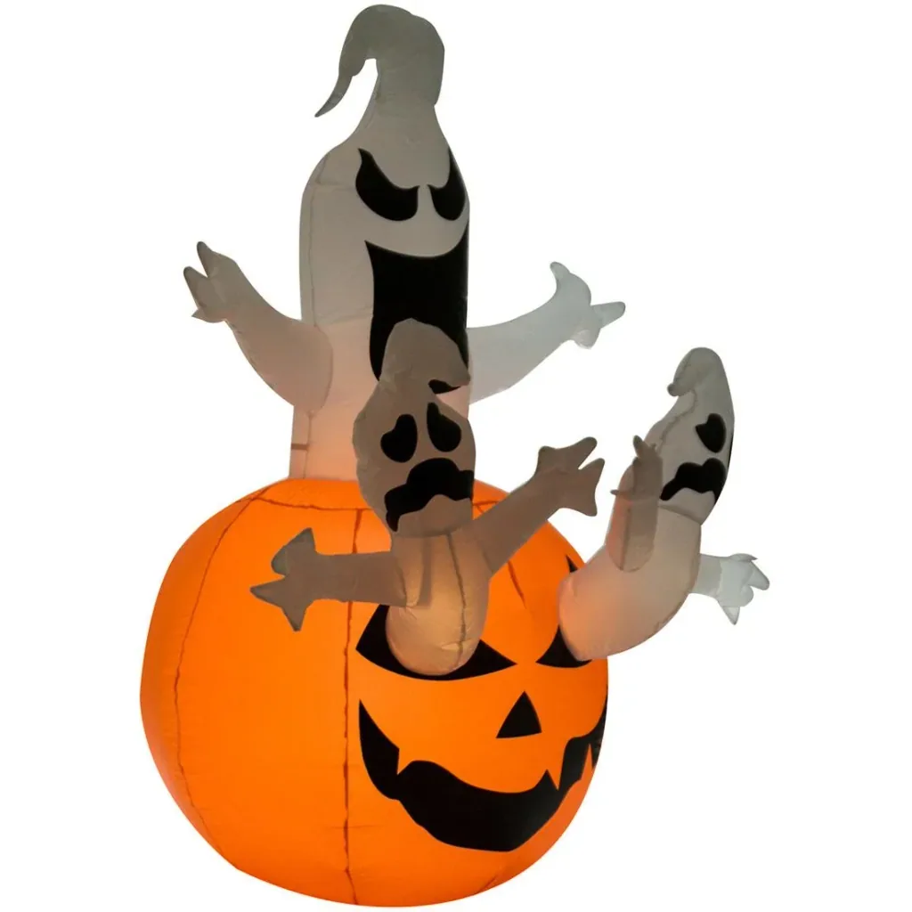 Inflatable pumpkin with ghosts Halloween decoration LED