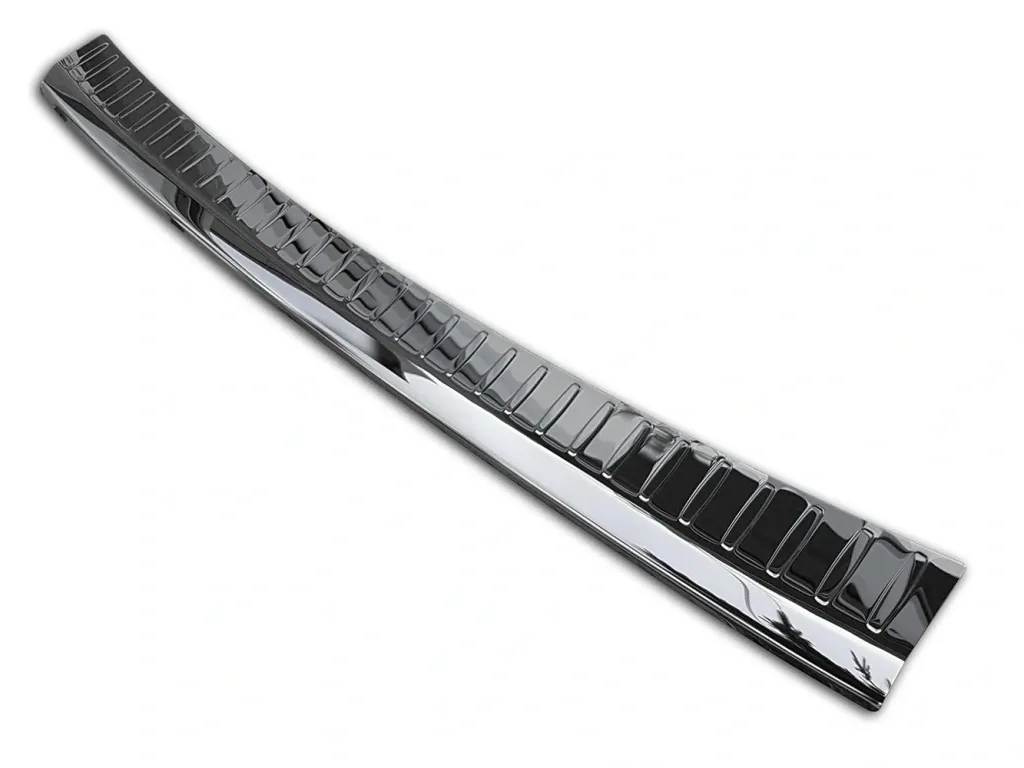 Stainless steel loading sill protection, Mercedes E Class W 212, FL, T-Model, 2013-2016 - high-gloss black.