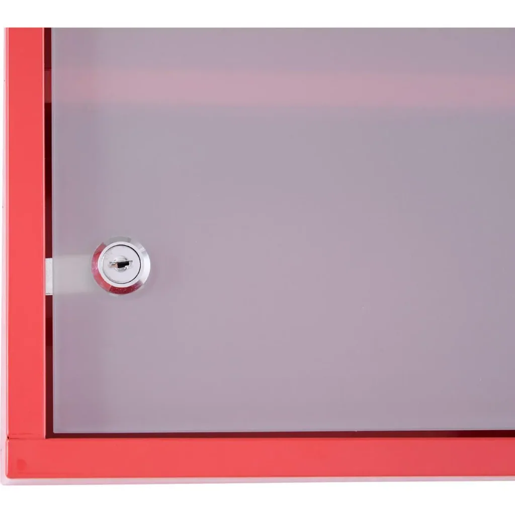 Lockable medicine cabinet red