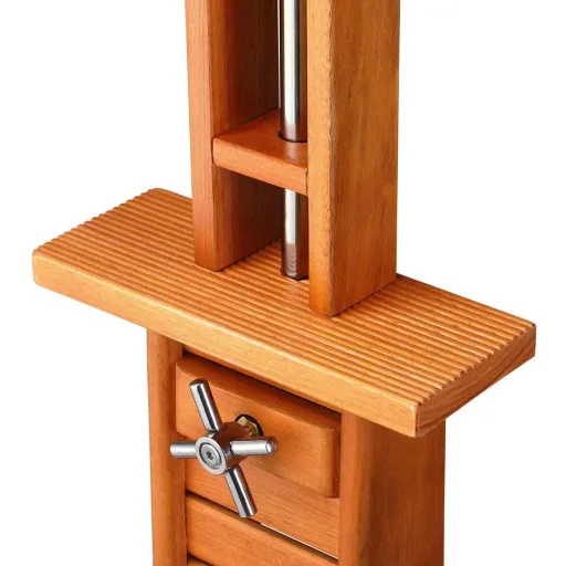 Garden shower - eucalyptus wood - 210 cm - shower head Ø20 cm