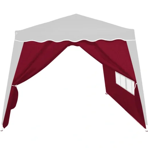 2x Seitenwand-Faltpavillon Capri rot 3x3m