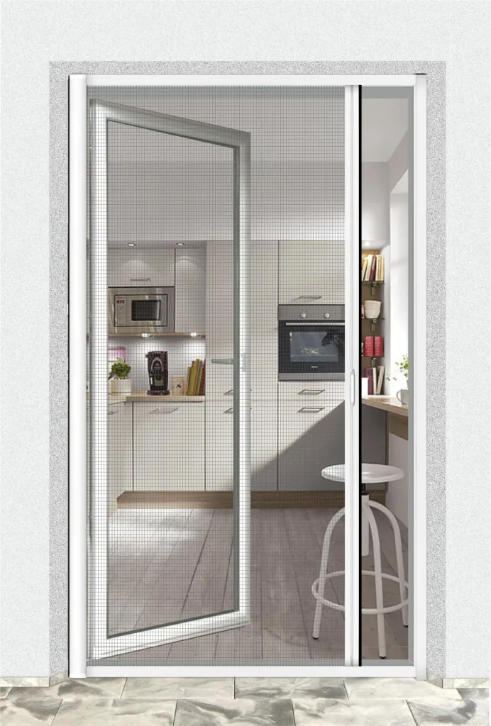 Insect screen roller blind for doors, 160 x 225 cm in white