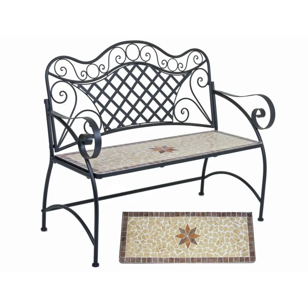 Garden bench mosaic "Amarillo"