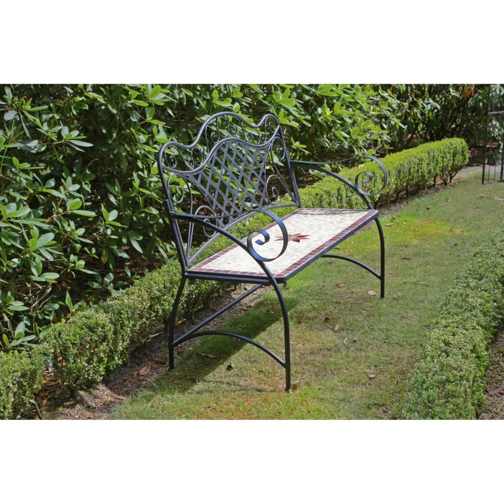 Garden bench mosaic "Amarillo"