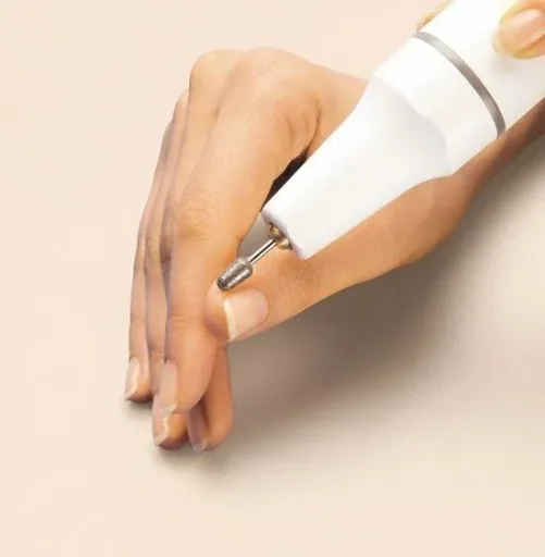 Professional manicure/pedicure set with 9 attachments.