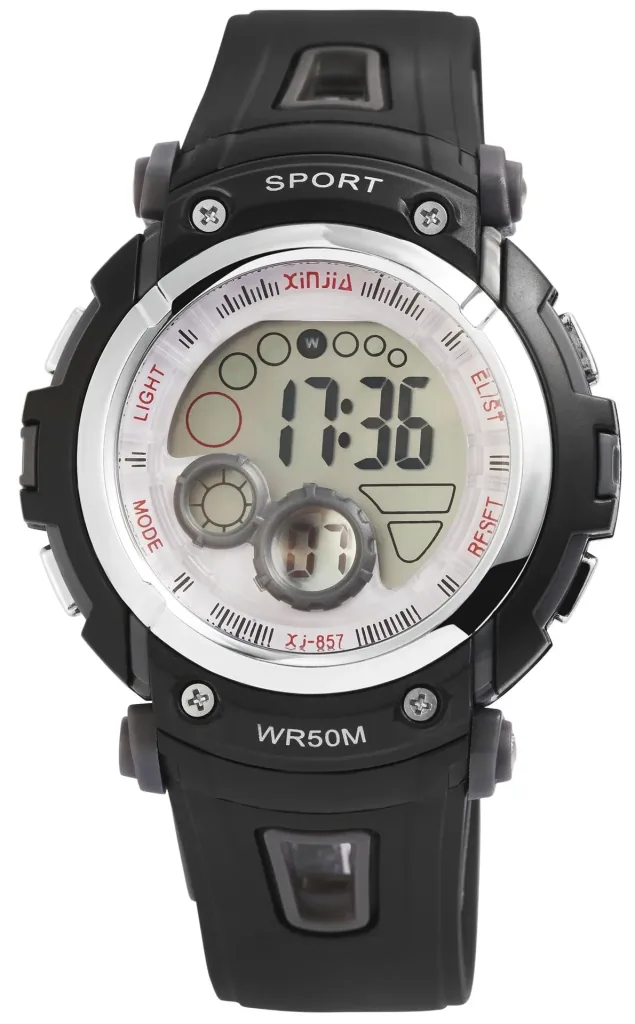 Multifunctional wristwatch with LCD display and quartz movement