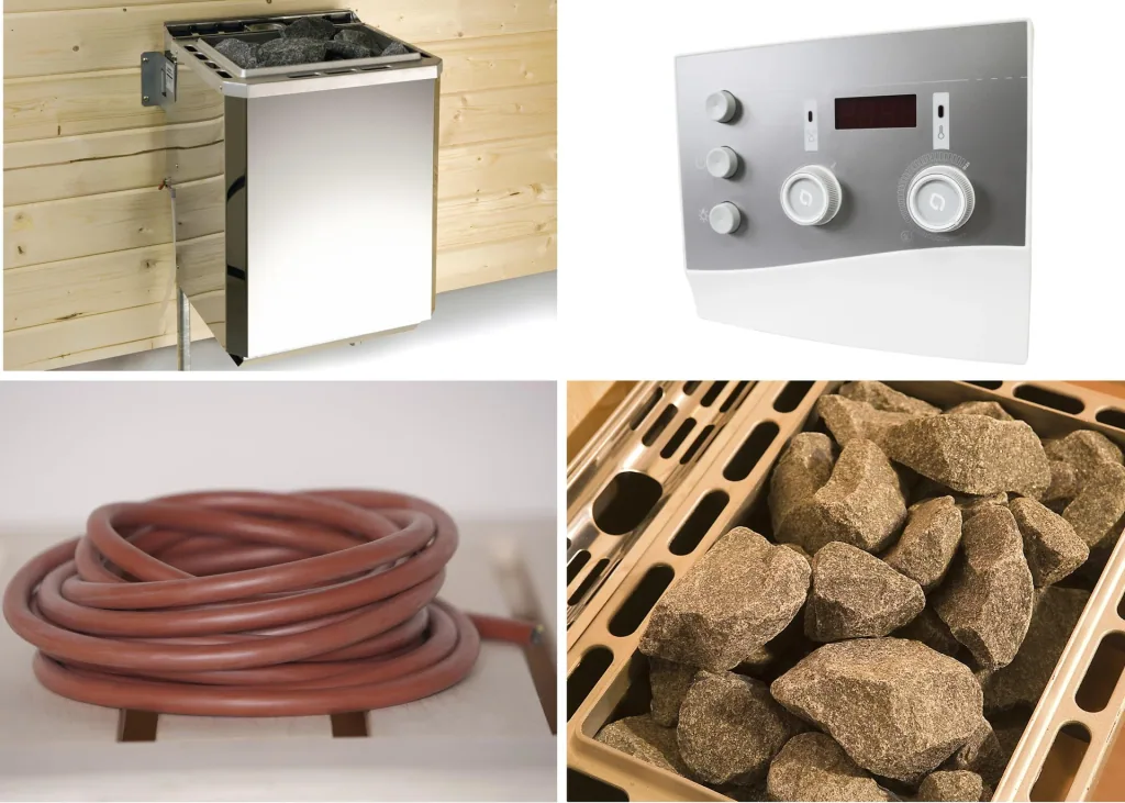 Sauna heater set 2 - 7.5 kW OS with heater connection cable