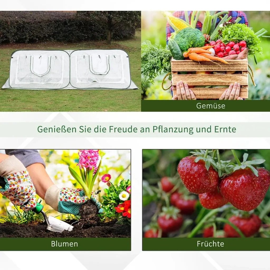 Pop-up greenhouse with carrying bag white
