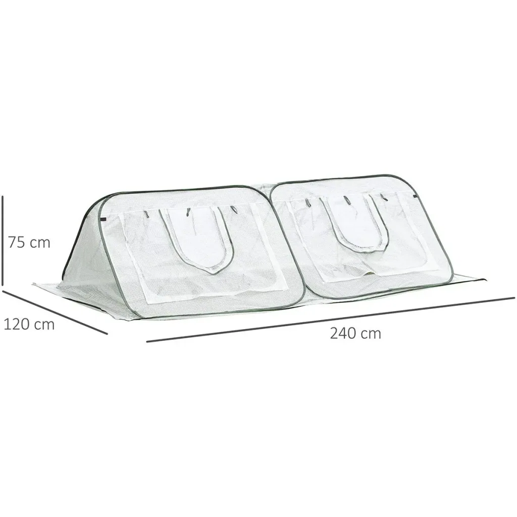 Pop-up greenhouse with carrying bag white