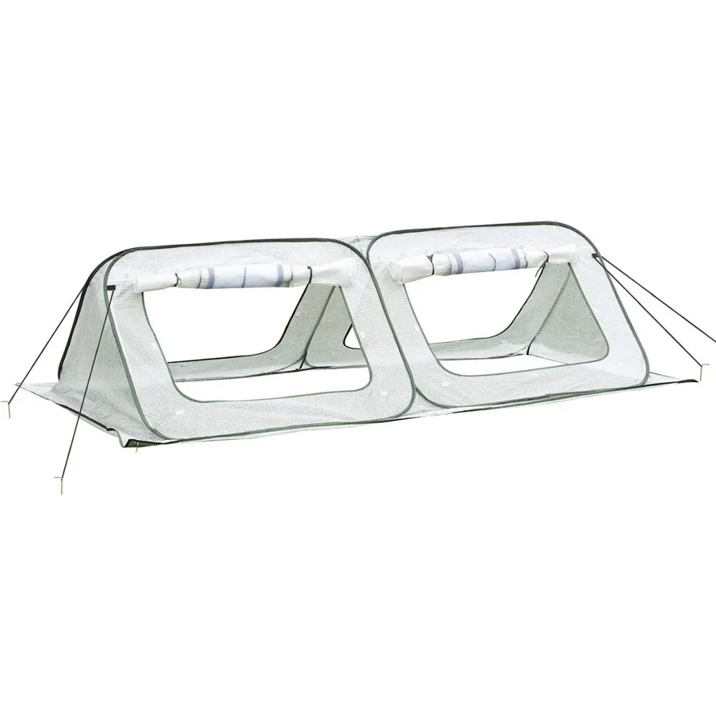 Pop-up greenhouse with carrying bag white
