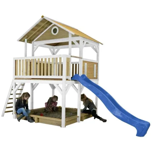 Simba Play Tower Brown/White - Blue Slide