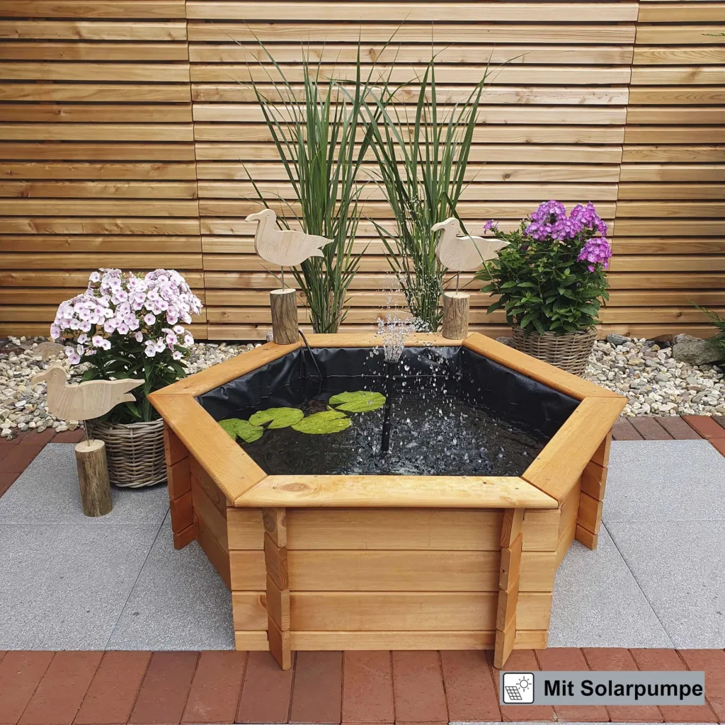 Hexagonal raised pond 200 cm solar