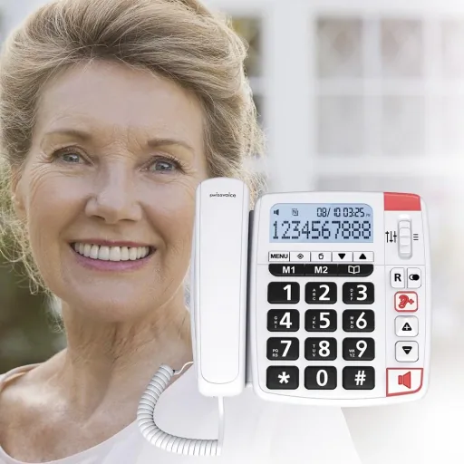Swissvoice Xtra 1150 large-button telephone with display and direct dial keys, corded