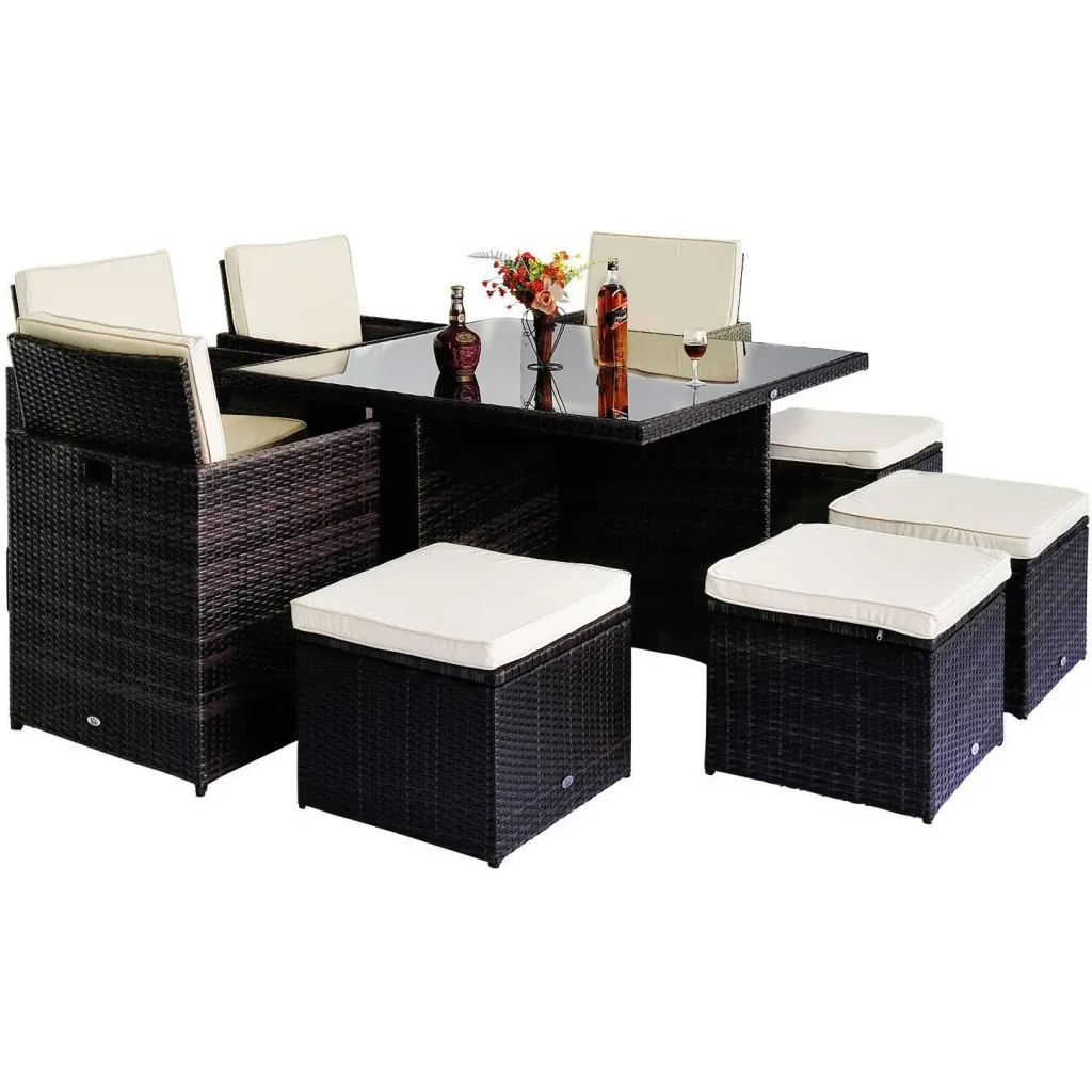 Garden furniture group as a 21-piece set