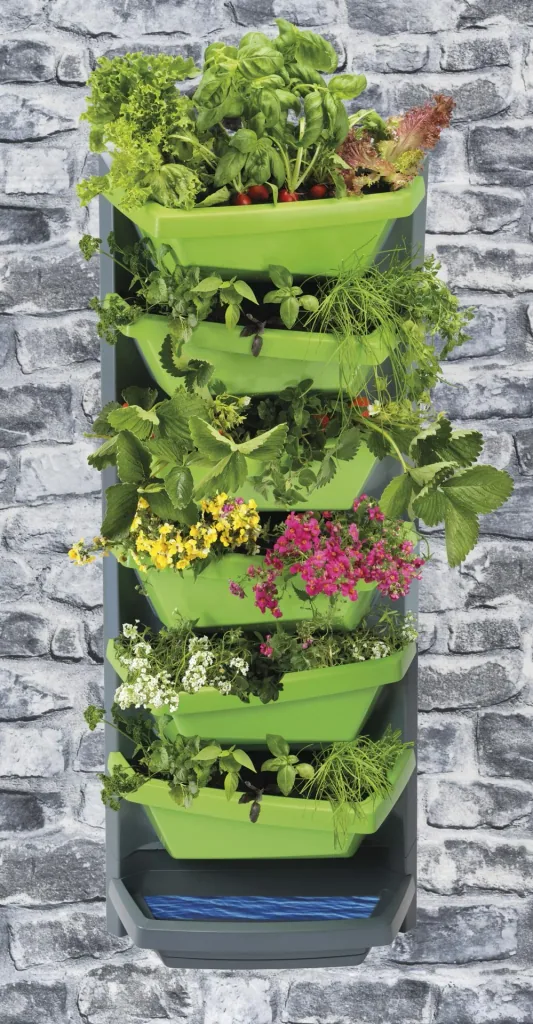 Planting system construction element "Vertical Garden", color lime