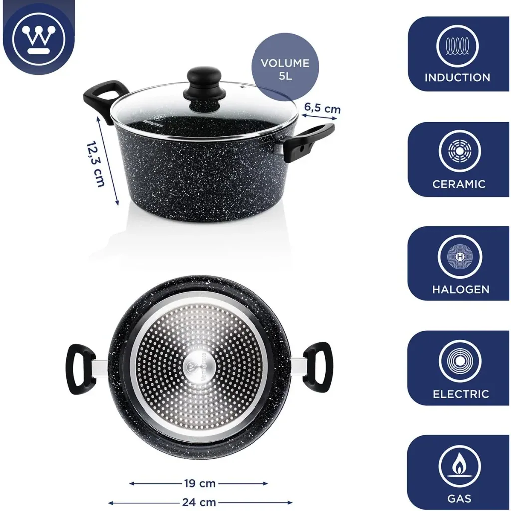 Frying pan Ø24 cm (12.5") Black Marble