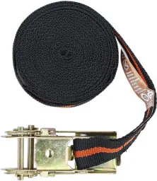 Ratchet tensioning strap, 5 m x 25 mm