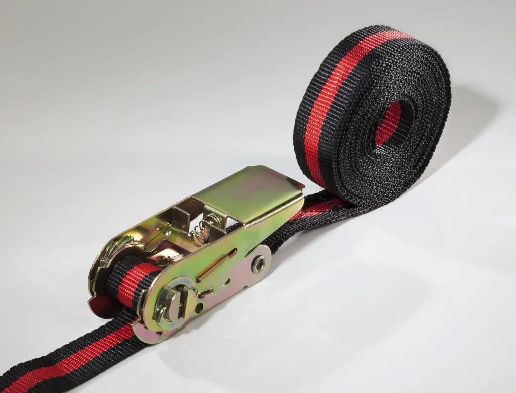 Ratchet tensioning strap, 5 m x 25 mm