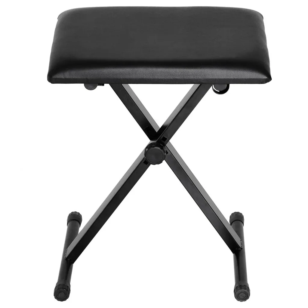 Piano stool piano bench piano bench cosmetic stool height adjustable foldable metal artificial leather foam