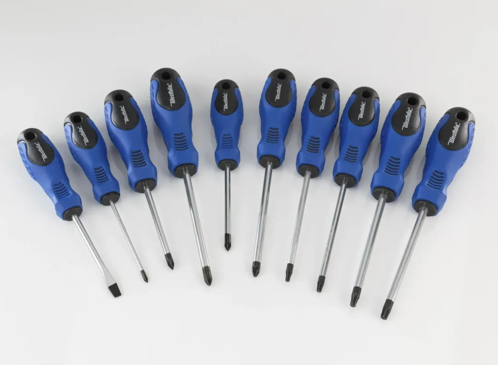Screwdriver set 10-piece with magnetic tip
