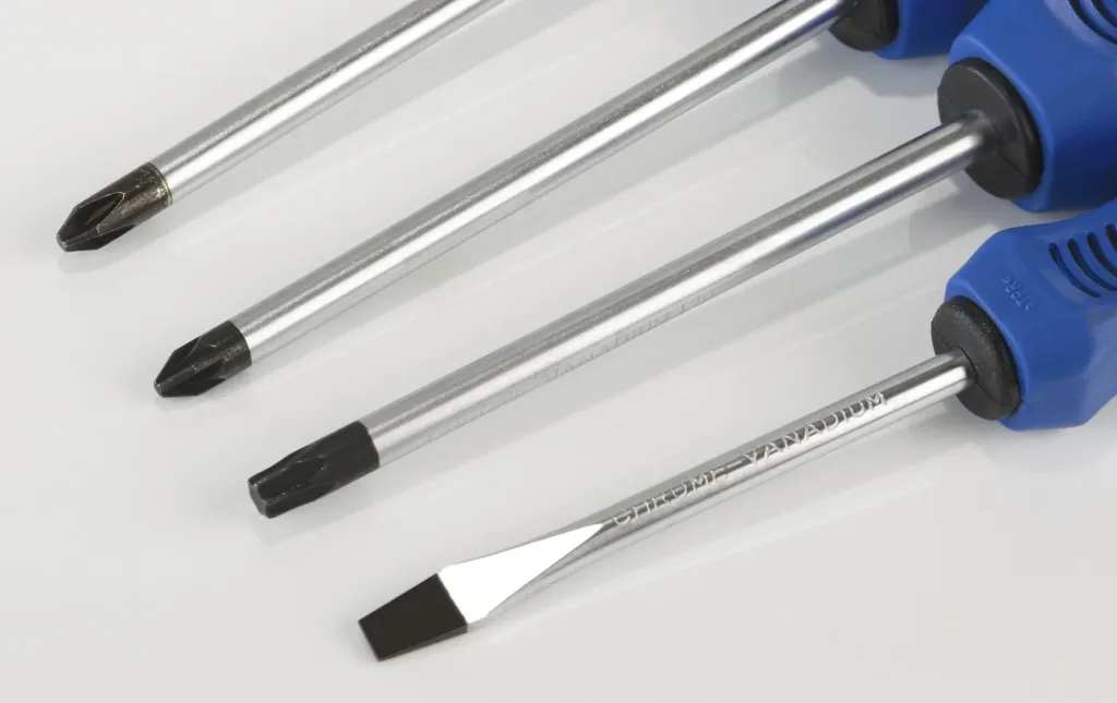 Screwdriver set 10-piece with magnetic tip