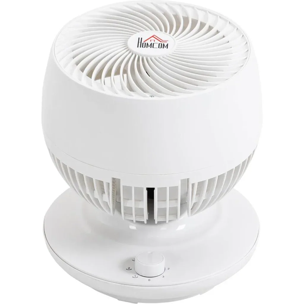 Table fan recirculation fan 90° tilt function 70° oscillation 3 speeds ABS plastic l Ø27 x 34H cm