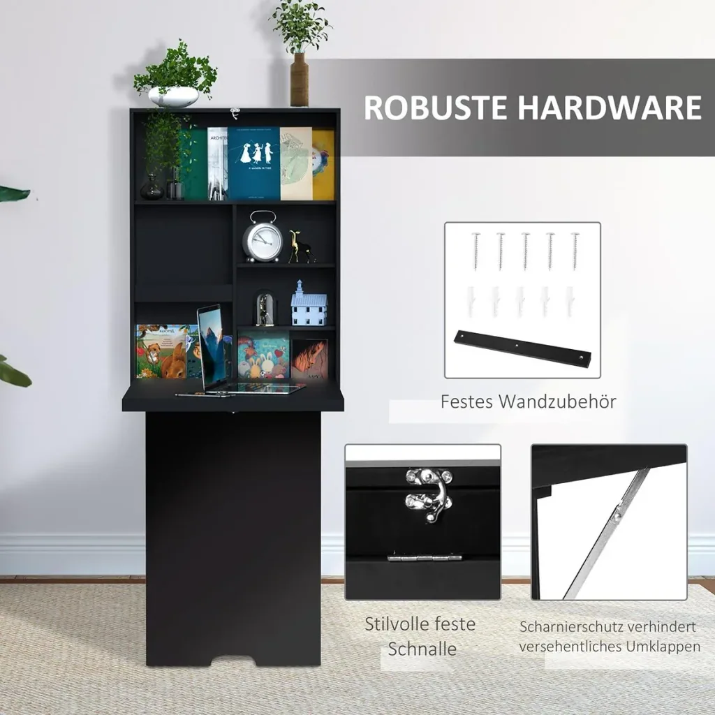 Wall table foldable Wall folding table Folding desk with blackboard Folding computer table with storage space Dining table for kitchen W