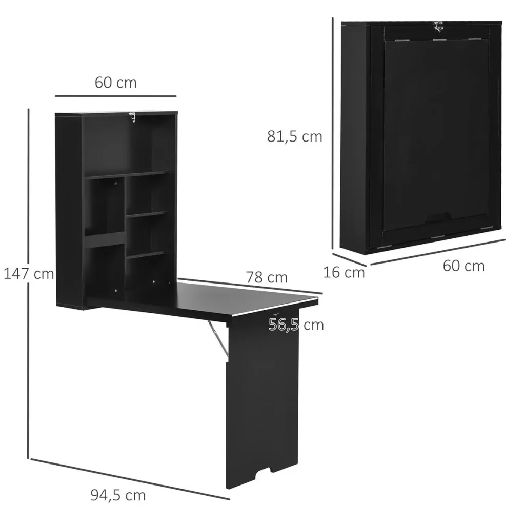Wall table foldable Wall folding table Folding desk with blackboard Folding computer table with storage space Dining table for kitchen W