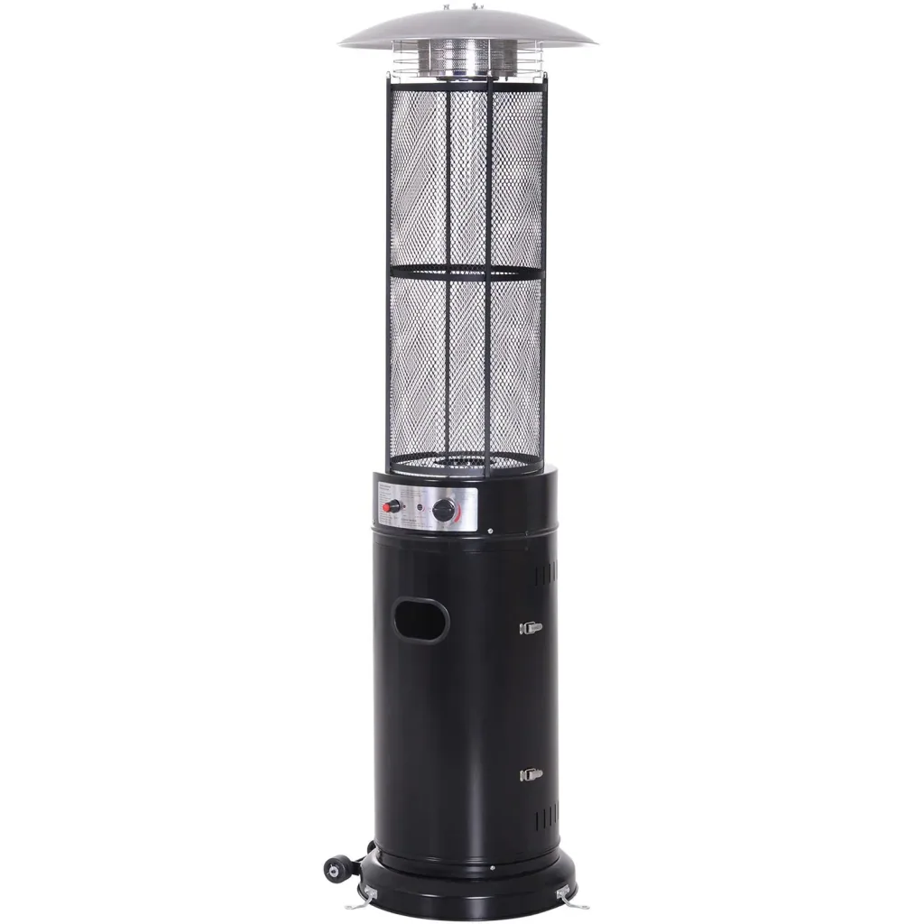 Gas heater Gas patio heater Patio heater Patio heater with wheels Tip-over protection Stainless steel