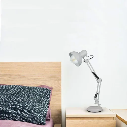 VT-7512 Desk lamp - Table lamp with adjustable arm - white - E27