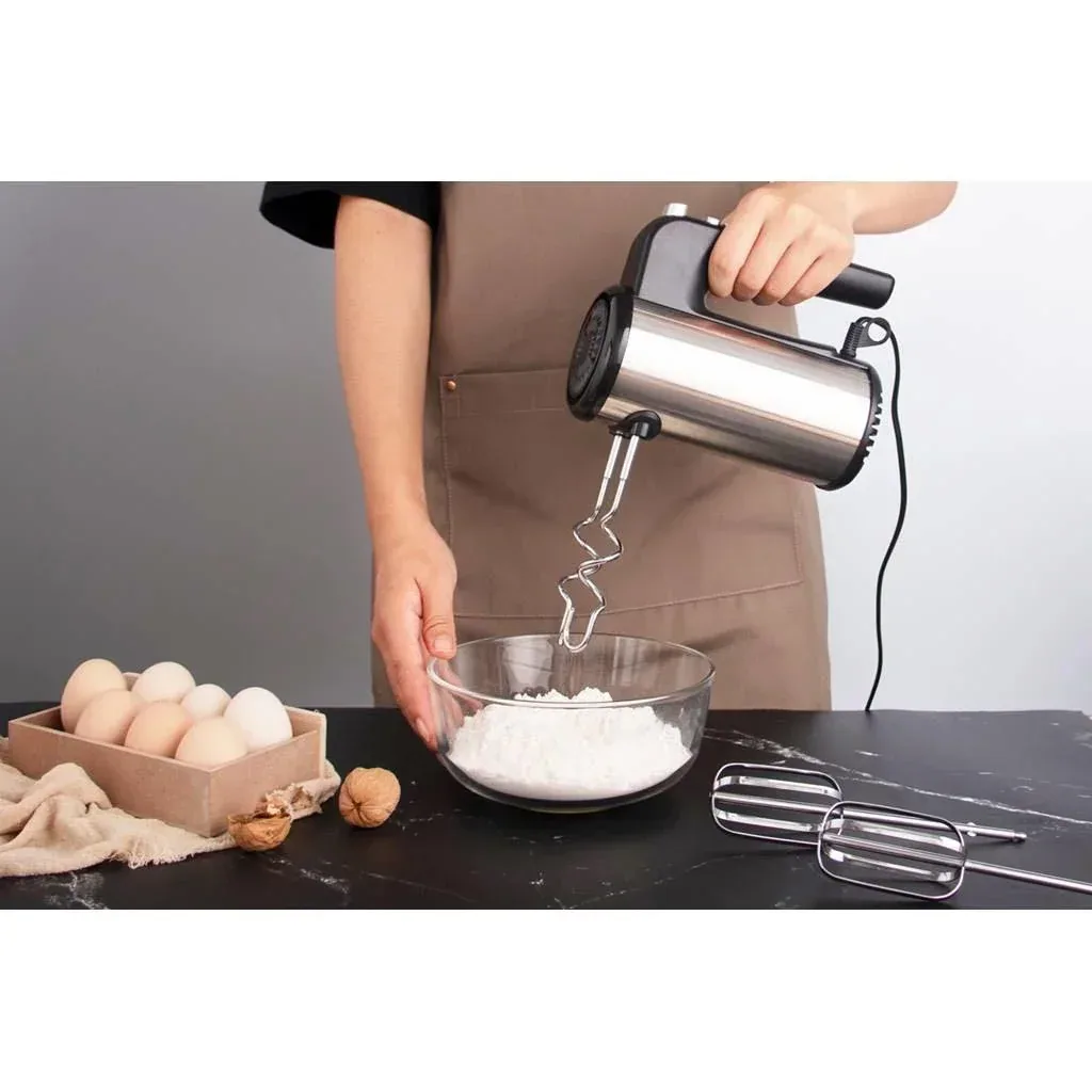 Hand mixer - 5 speed settings - 750W - stainless steel
