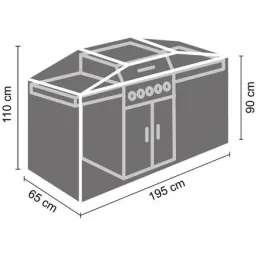 Outdoor cover for grill 195 cm