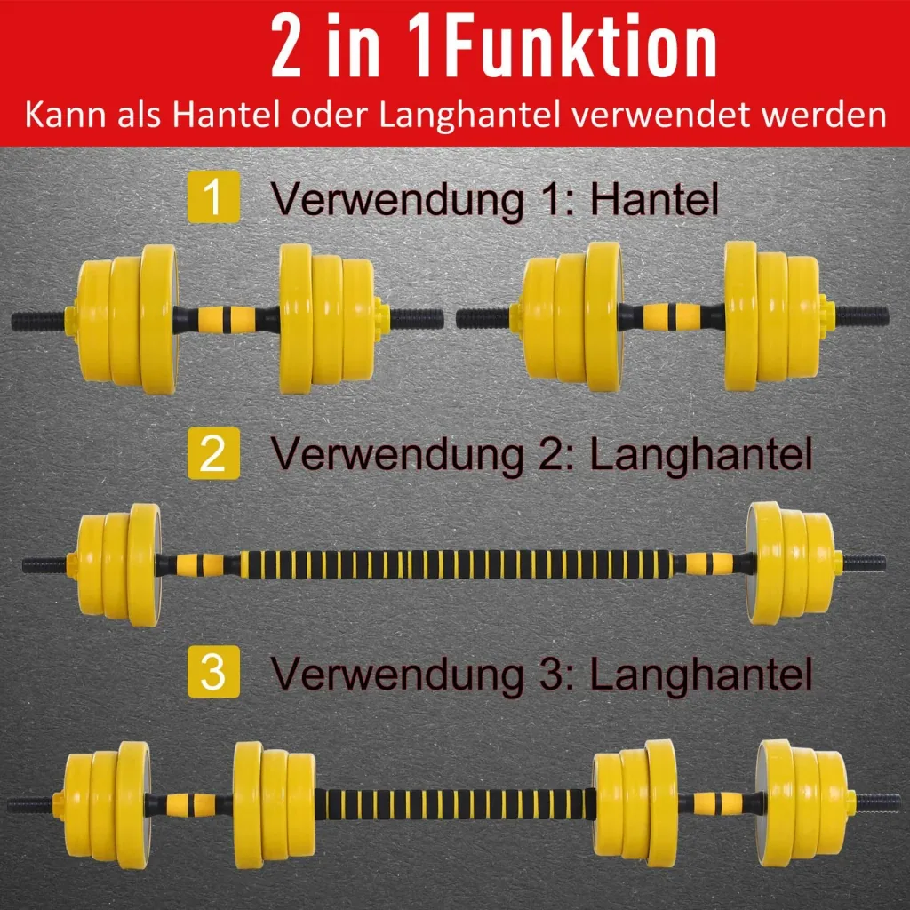 25 kg dumbbell & barbell ergonomic high-quality adjustable 3-in-1
