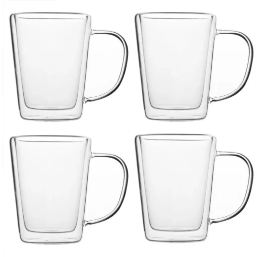 Tea glasses set of 4 - 250ml each - double glass