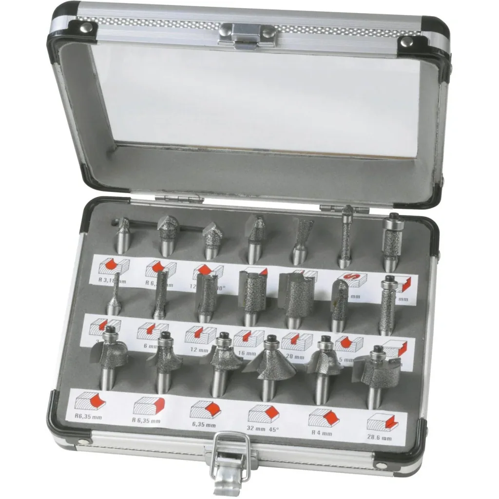 PRA1008 Router bit set, 20 pieces