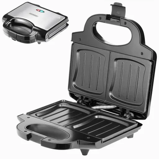 Sandwich iron XL black/silver 750W