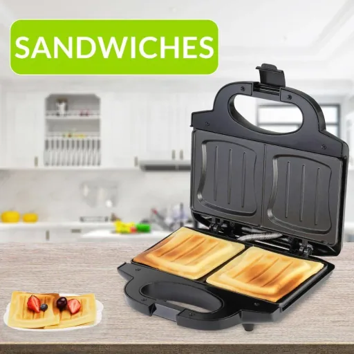 Sandwich iron XL black/silver 750W