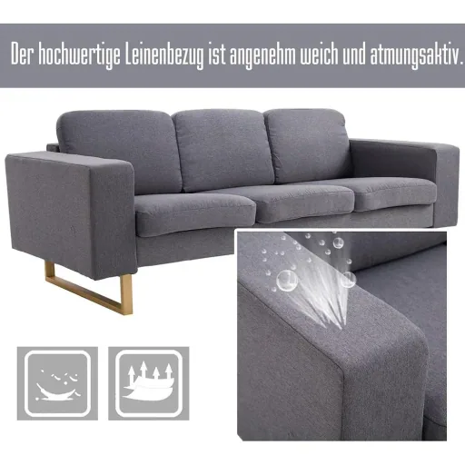 Upholstered sofa as 3-seater