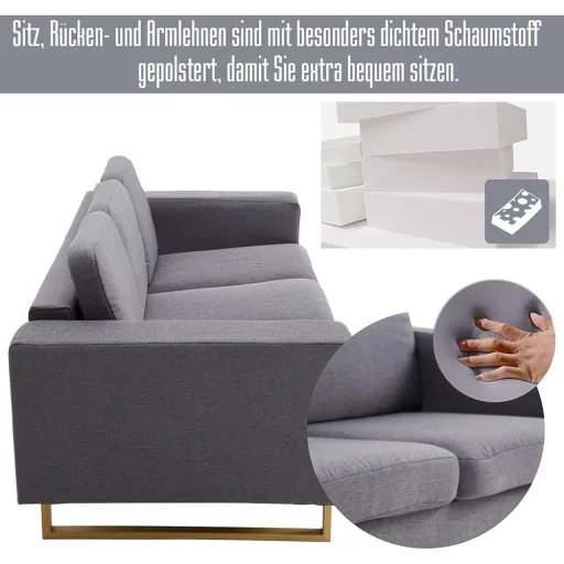 Upholstered sofa as 3-seater