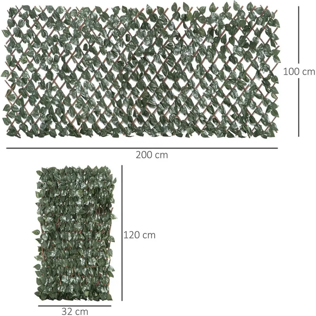 Privacy screen for artificial plants - UV protection - 200 x 100 cm - 8 pieces