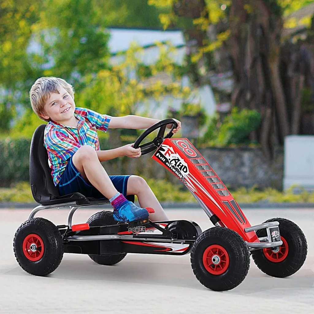 Go-Kart with handbrake red