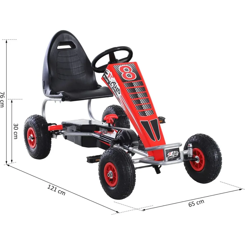 Go-Kart with handbrake red