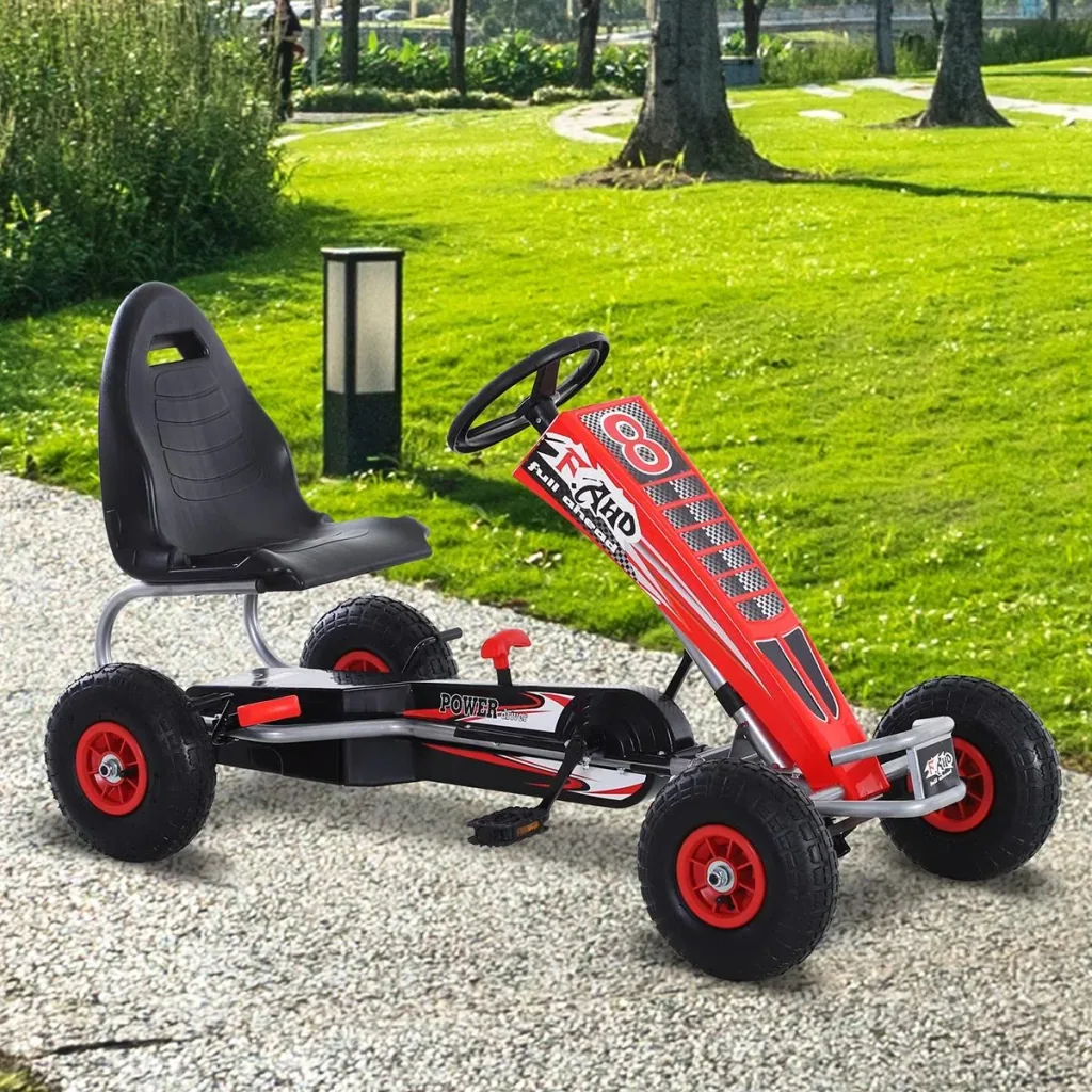 Go-Kart with handbrake red