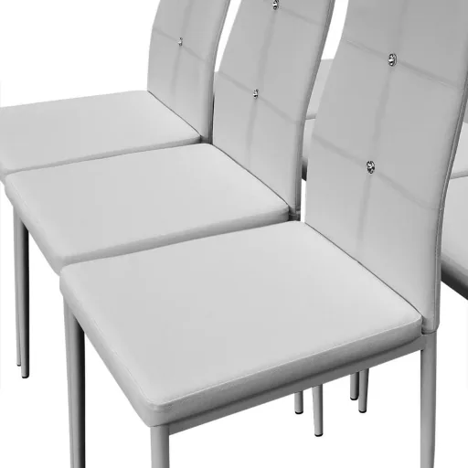 Dining chair 6 pieces white