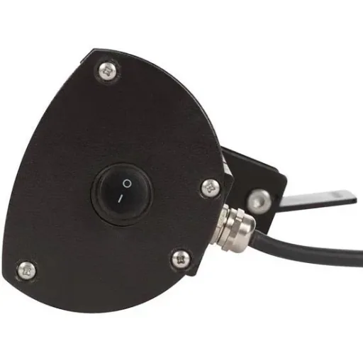 Patio spotlight - wall-mounted - 2000 W - gold pipe - remote control