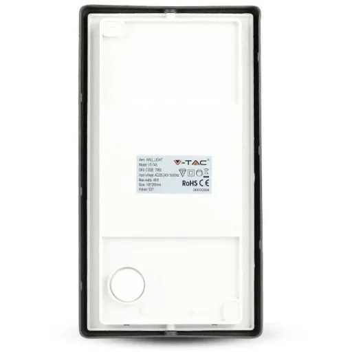 VT-745 Outdoor Wall Light - E27 Socket - Grey