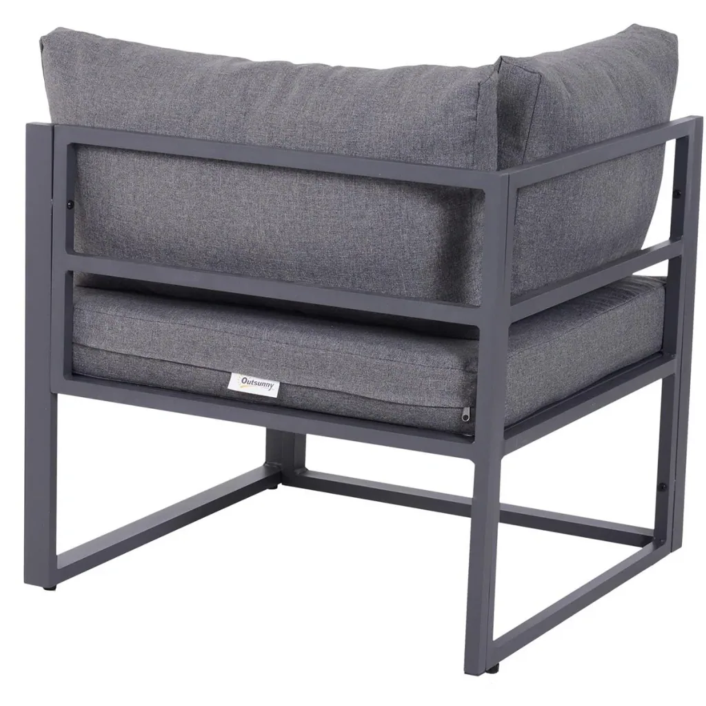 Garden sofa set for 4 5 people grey